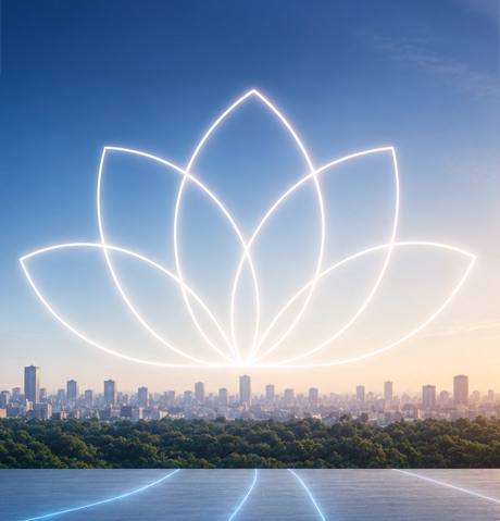 Lotus symbol representing resilience and renewal